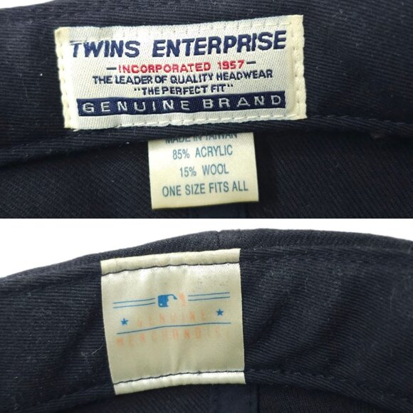 Minnesota Twins Hat Strapback Cap Embroidered Logo Baseball MLB Wool Blend Navy - Picture 12 of 14